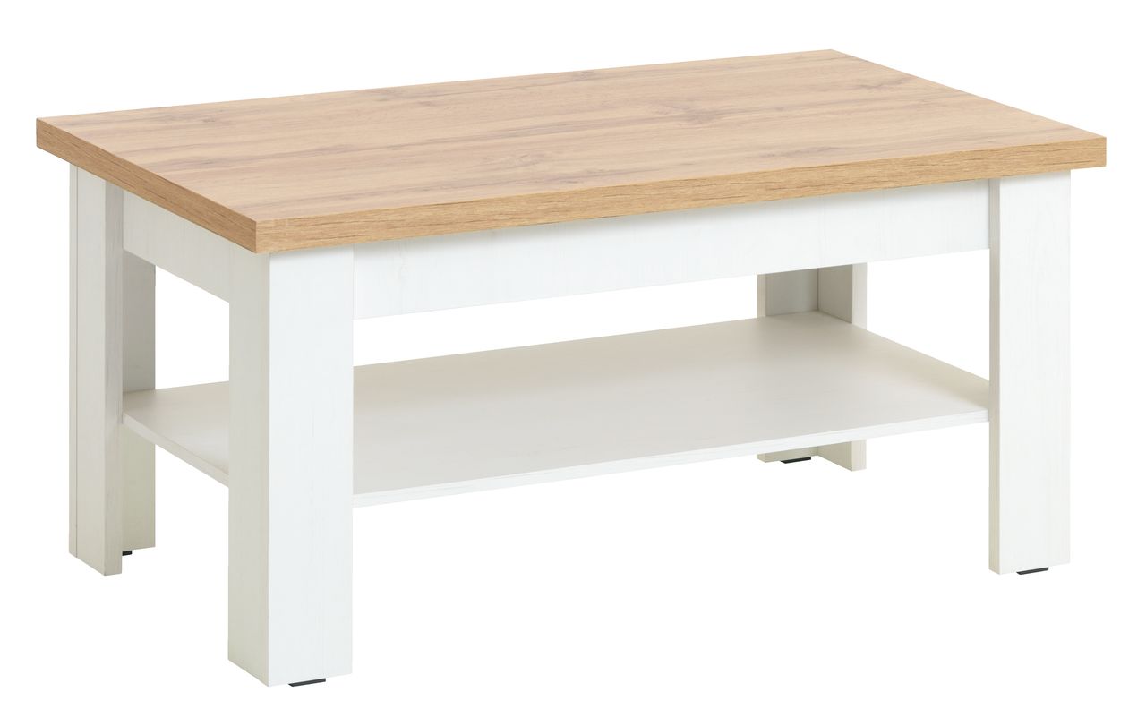 Couchtisch MARKSKEL 60x110 eiche/weiß DÄNISCHES BETTENLAGER