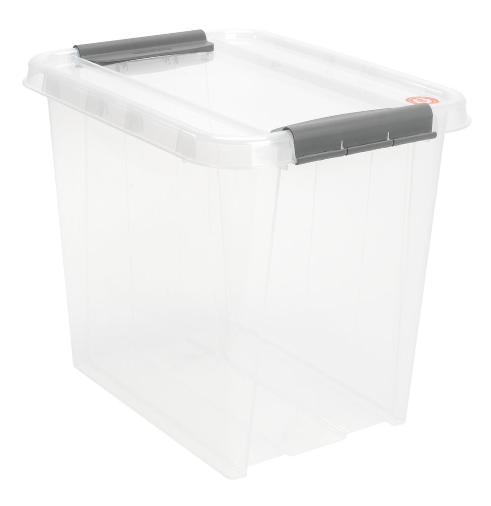 BOX CON COPERCHIO 56x17x39,5 cm (LxHxP) 25,6 l TRASPARENTE