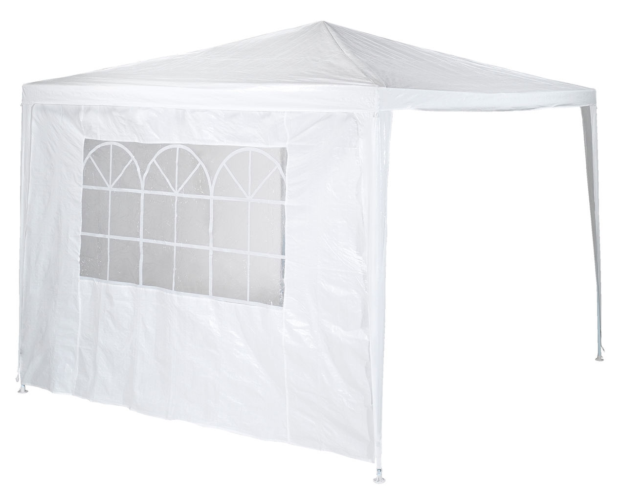 Gazebo side SKJEAND with window white JYSK