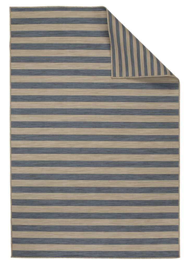 Teppich STRANDTORN 133x195 blau/beige DÄNISCHES BETTENLAGER