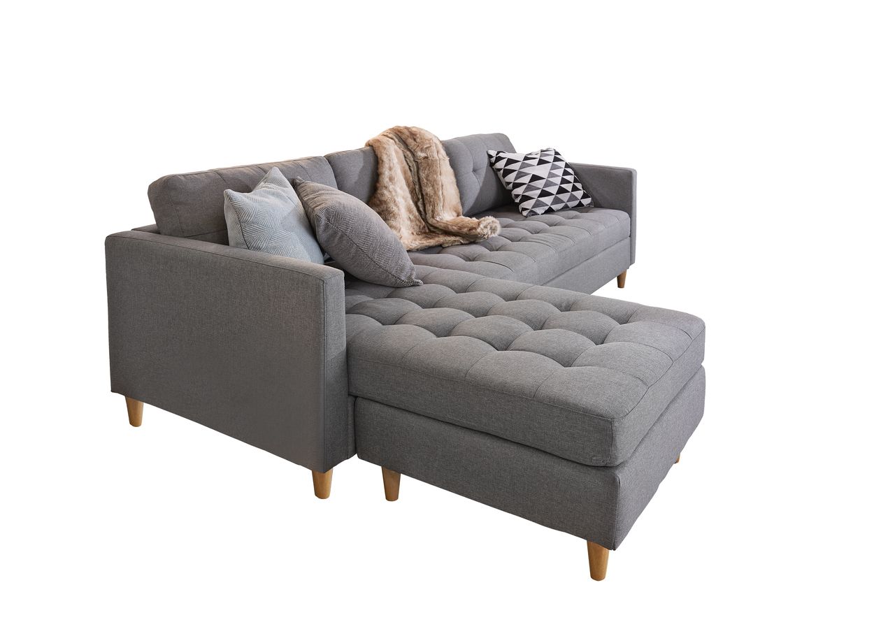 Sofa LOMBORG Recamiere grau | JYSK