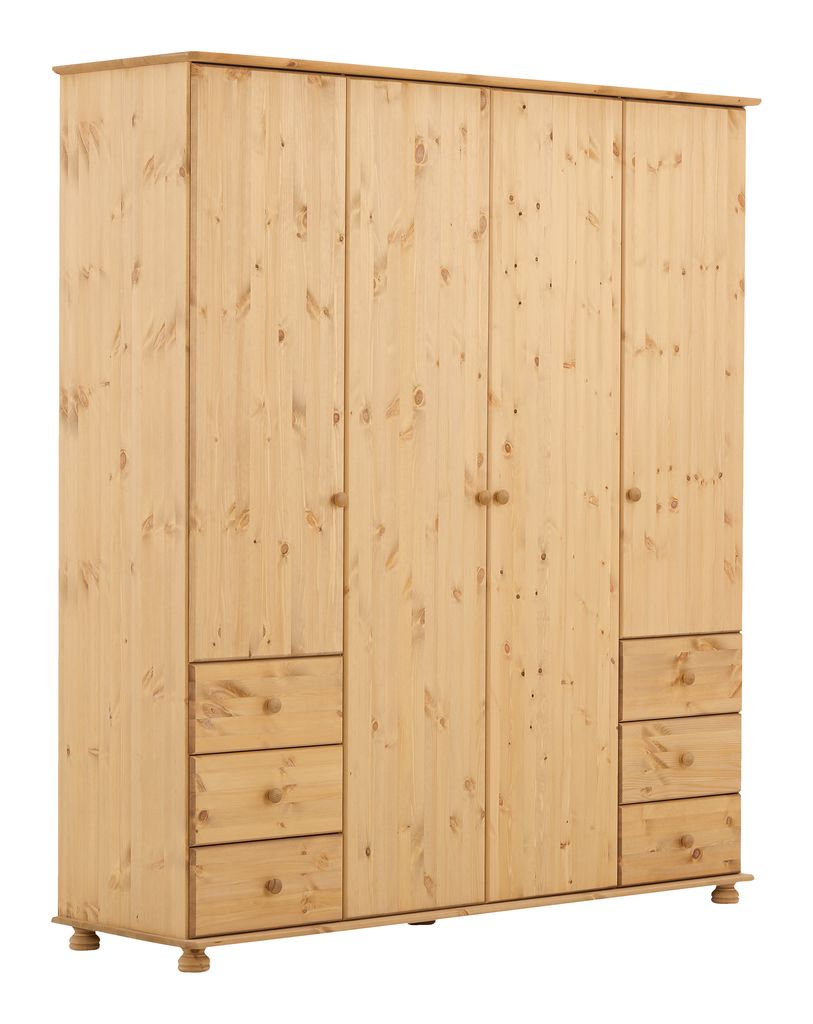 Kleiderschrank BRITTA 200x224 gebeizt DÄNISCHES BETTENLAGER