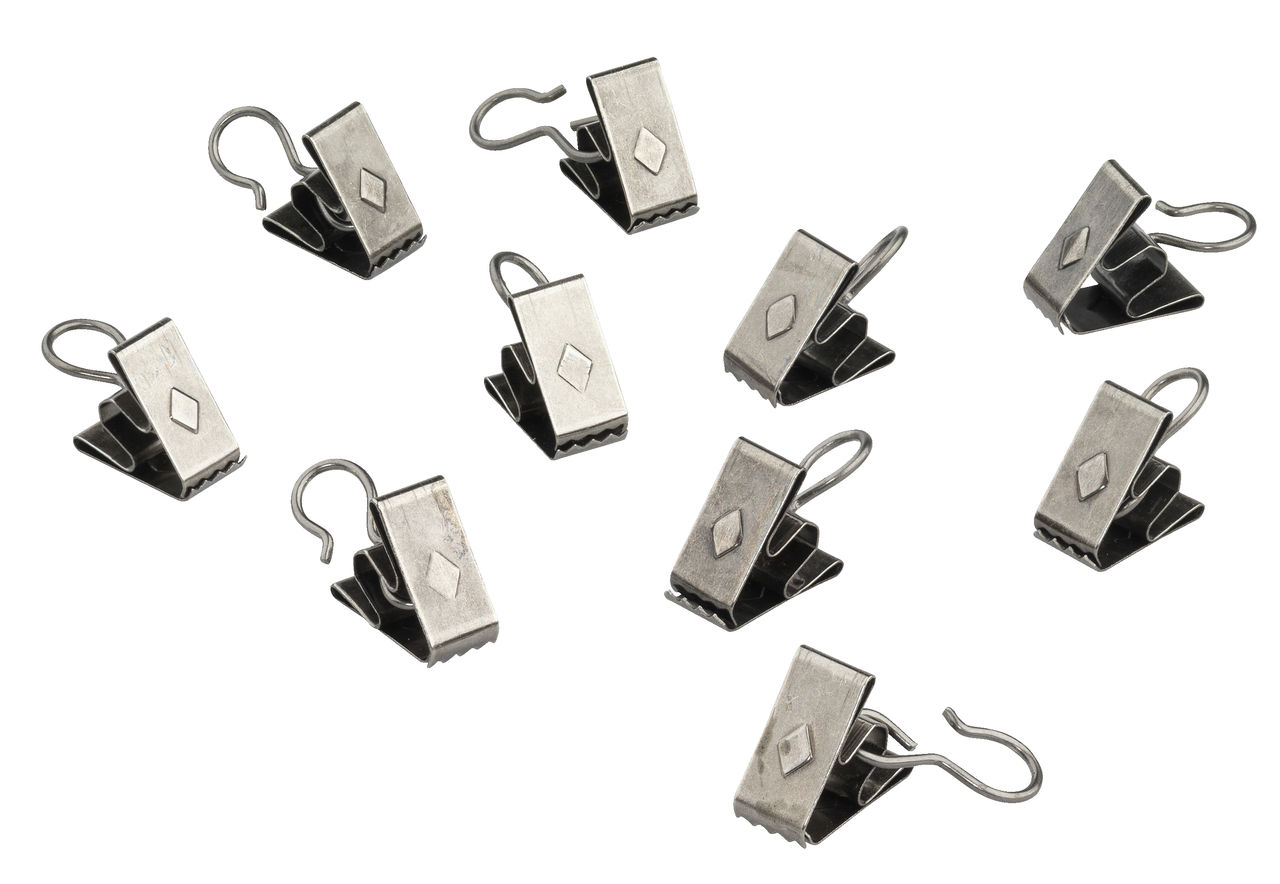 Klämma till gardinstång 10st/pk svart JYSK
