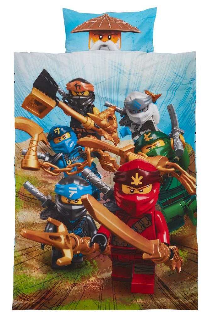 Afname Bijna ondergeschikt Dekbedovertrek LEGO NINJAGO 140x200 blauw | JYSK