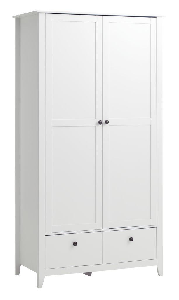 Wardrobe NORDBY 105x200 white JYSK