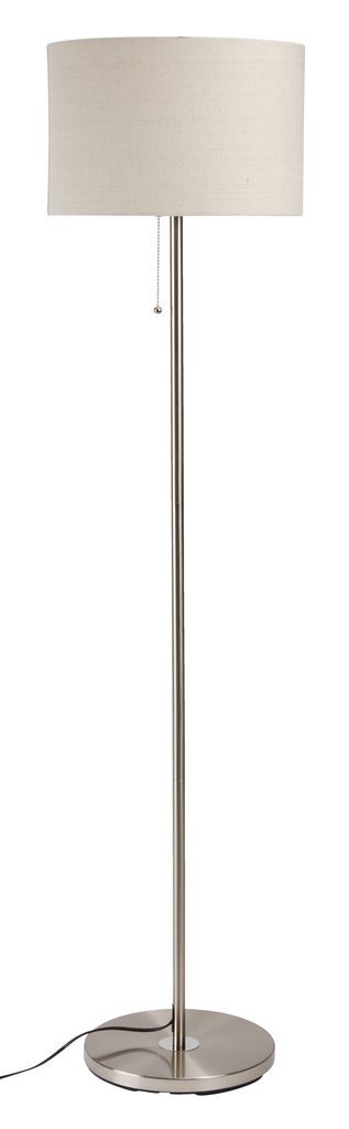 Stojací lampa KRISTOF V145 cm broušená ocel JYSK
