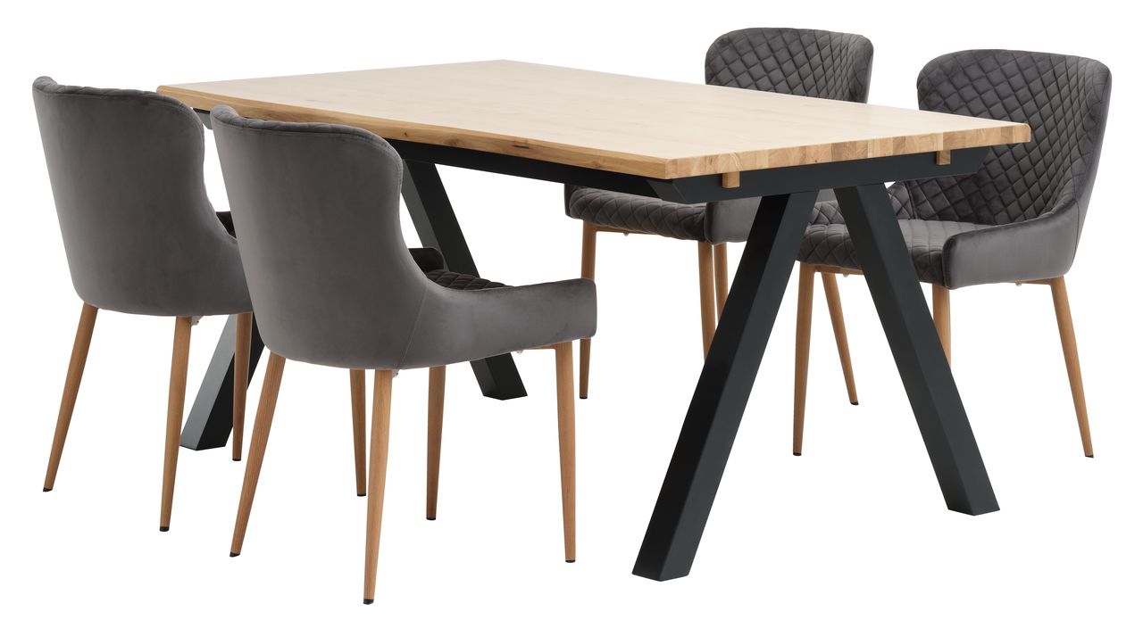 NEW YORK L160 + 4 PEBRINGE grau JYSK