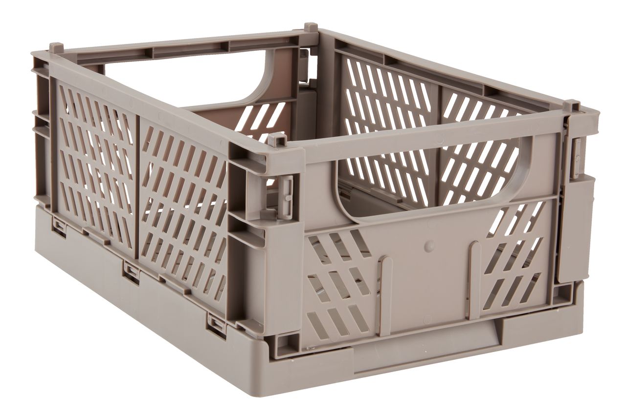 Basket MILAS W25xL34xH15cm foldable grey JYSK