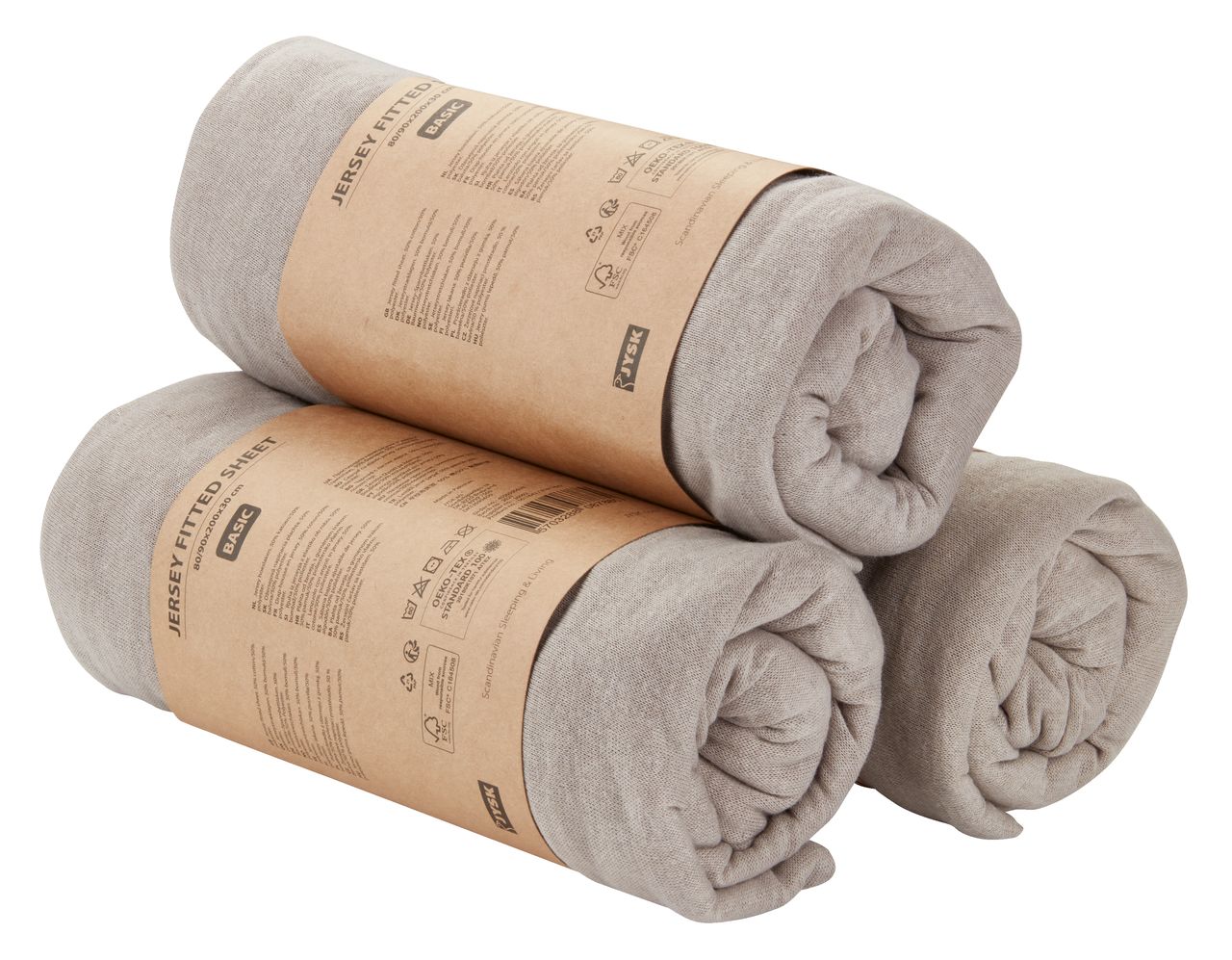 Sábanas Bajeras Jersey 2 Uds Algodón Gris Taupe 140x200 Cm Vidaxl con  Ofertas en Carrefour