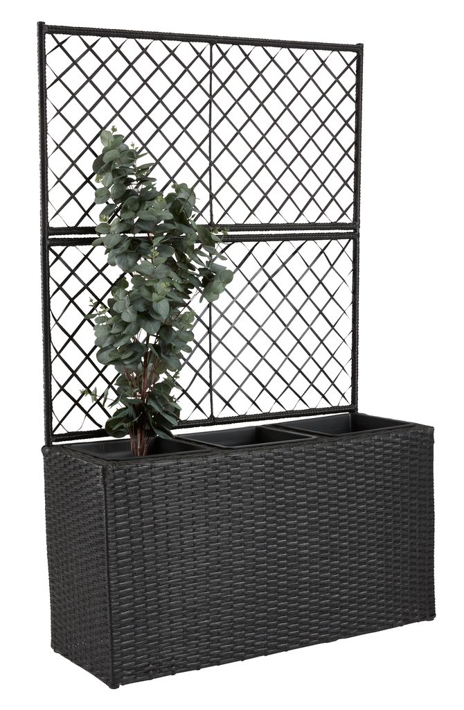 Planter box TRANA W30xL83xH130 black JYSK