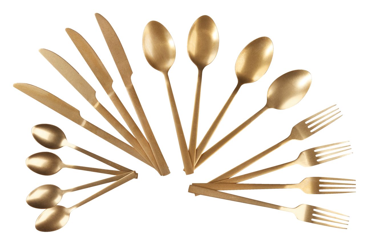 Cutlery set MIKAEL gold 16 pieces | JYSK