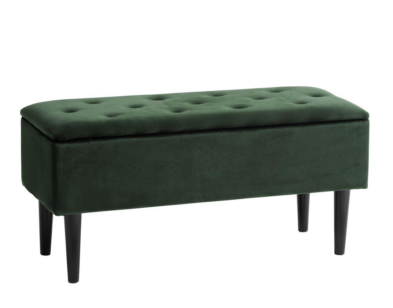 Panchina Con Contenitore In Velluto Verde Scuro - Gambe Dorate, Per Camera O Soggiorno - Foto 10