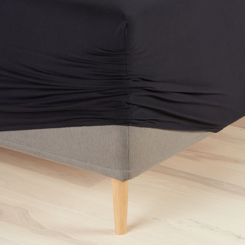 Jersey Fitted sheet JETTE Single black JYSK
