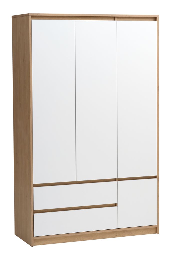 Wardrobe Billund 119x193 Whiteoak Jysk