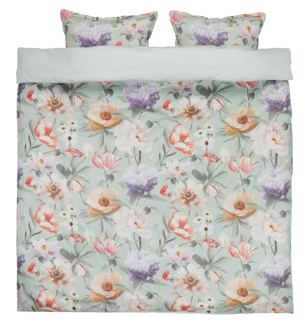 Dekbedovertrek ERNA satijn 240x220 roze JYSK