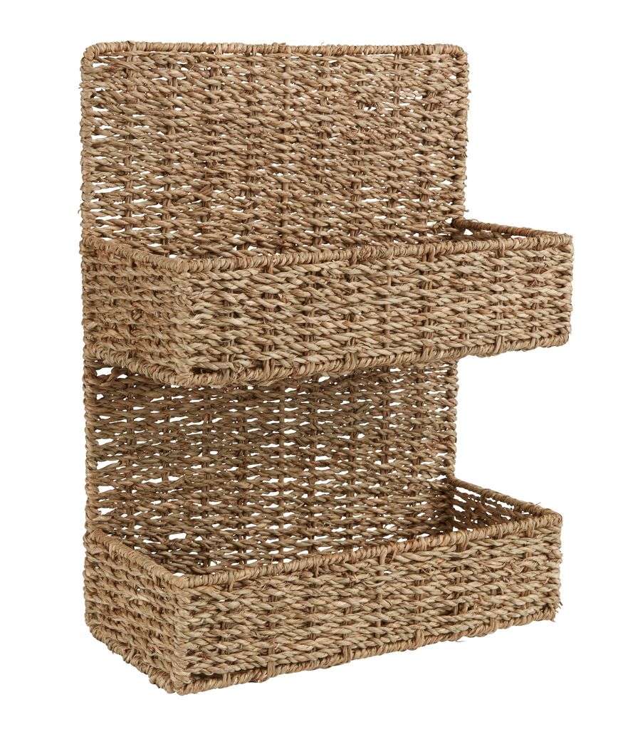 Scaffale da parete LAU L28xH36xP12cm con 2 cesti JYSK