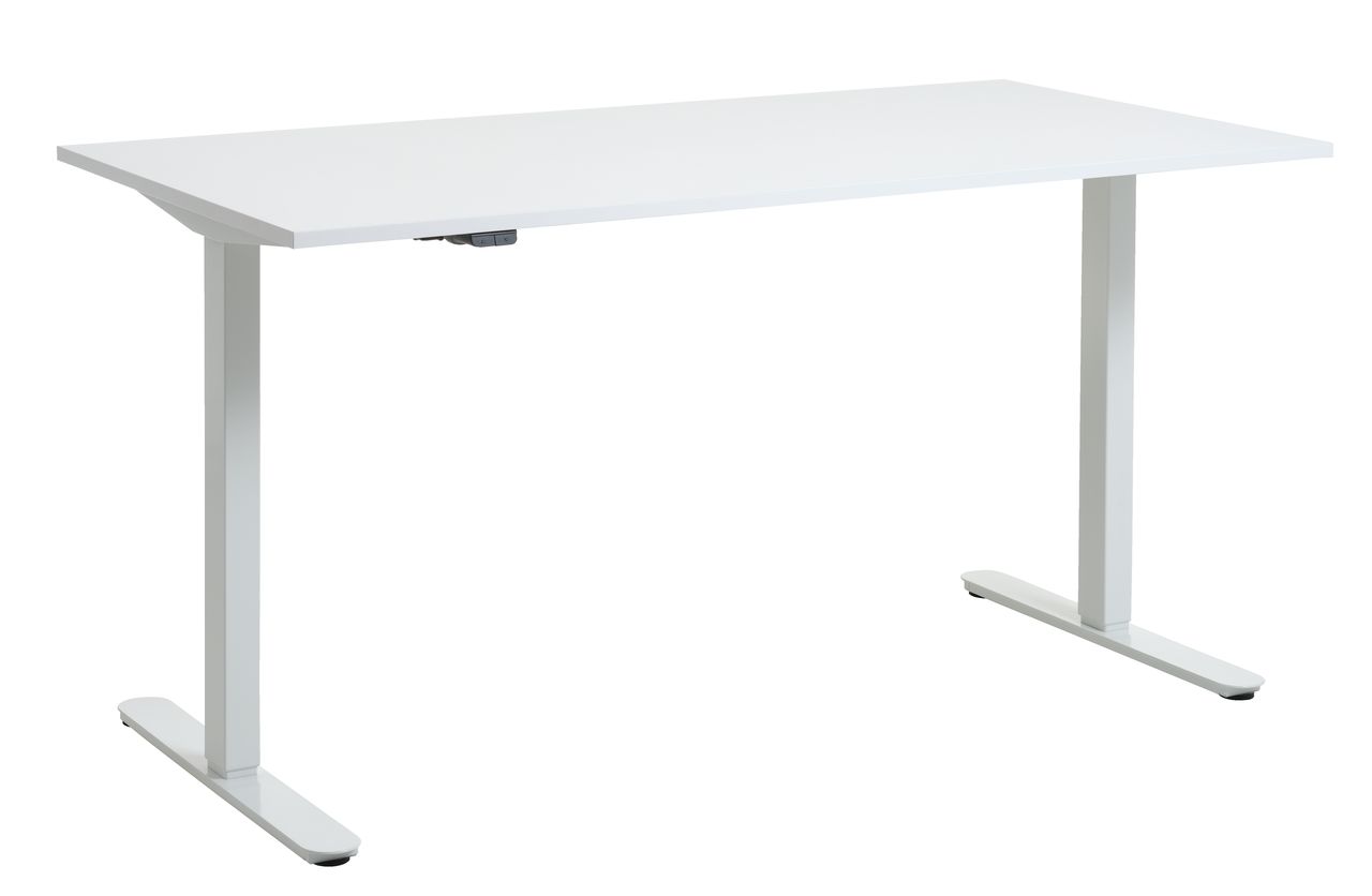 Höhenverstellbarer Schreibtisch SVANEKE 80x160 weiß | JYSK