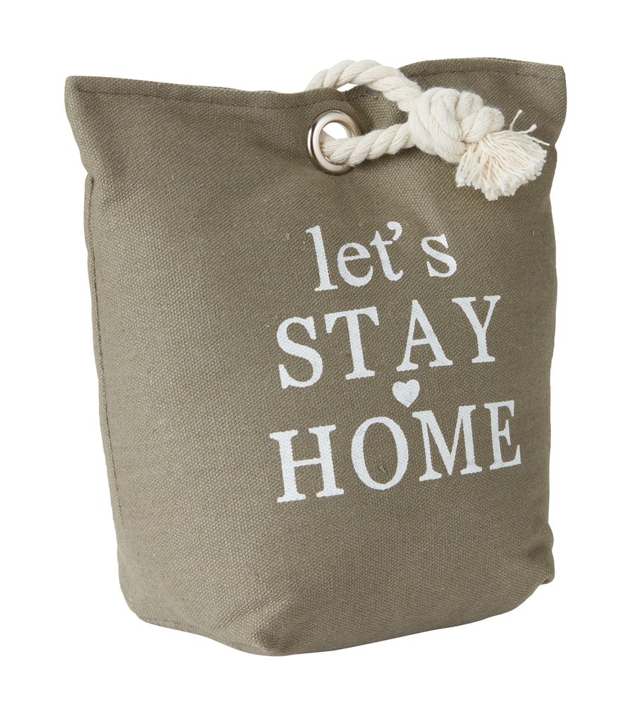 Door stopper EIGIL 20x10x20cm canvas grey JYSK