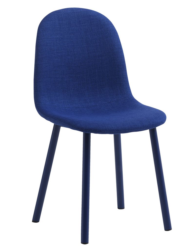 Dining chair EJSTRUP blue fabric/steel | JYSK