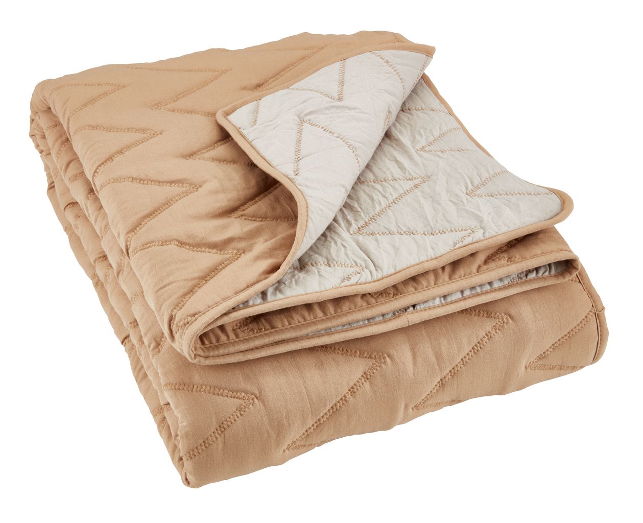 Quilted blanket GULSTARR 130x180 latte JYSK