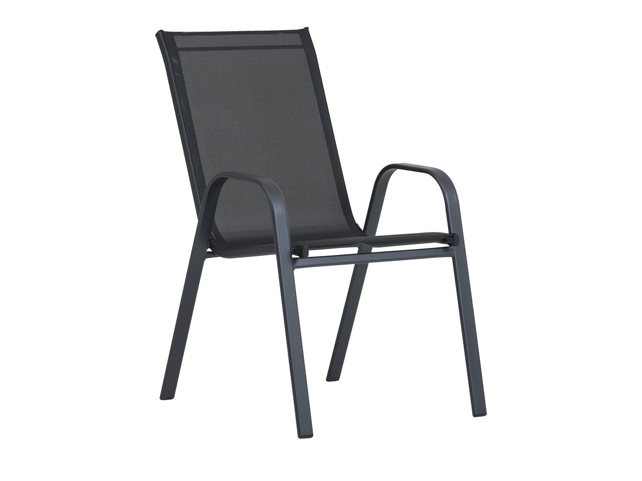 Black stackable best sale garden chairs