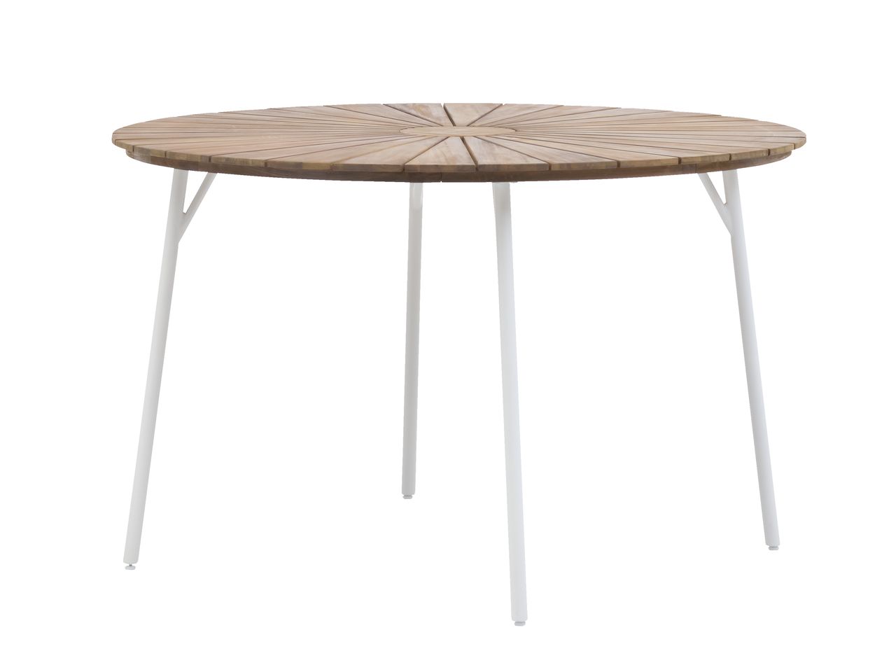 Table de jardin BASTRUP Ø120 naturel/blanc JYSK