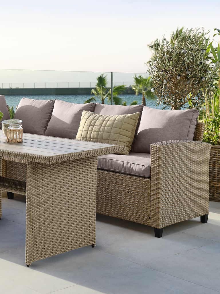 Ensemble lounge AGERMOSE 6 personnes a/rangement naturel JYSK