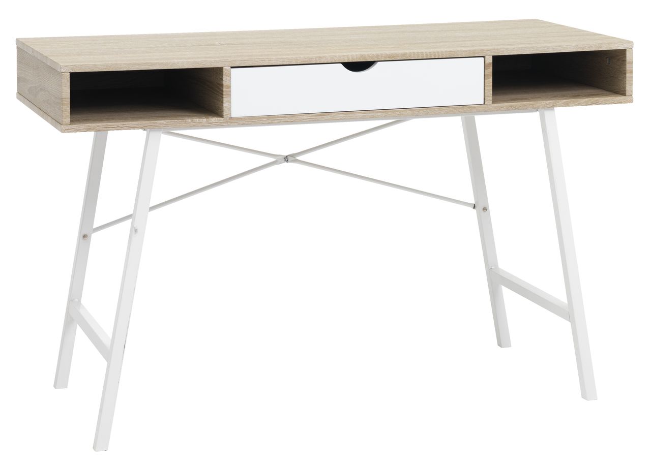 Työpöytä ABBETVED 48x120 tammi/valkoinen | JYSK
