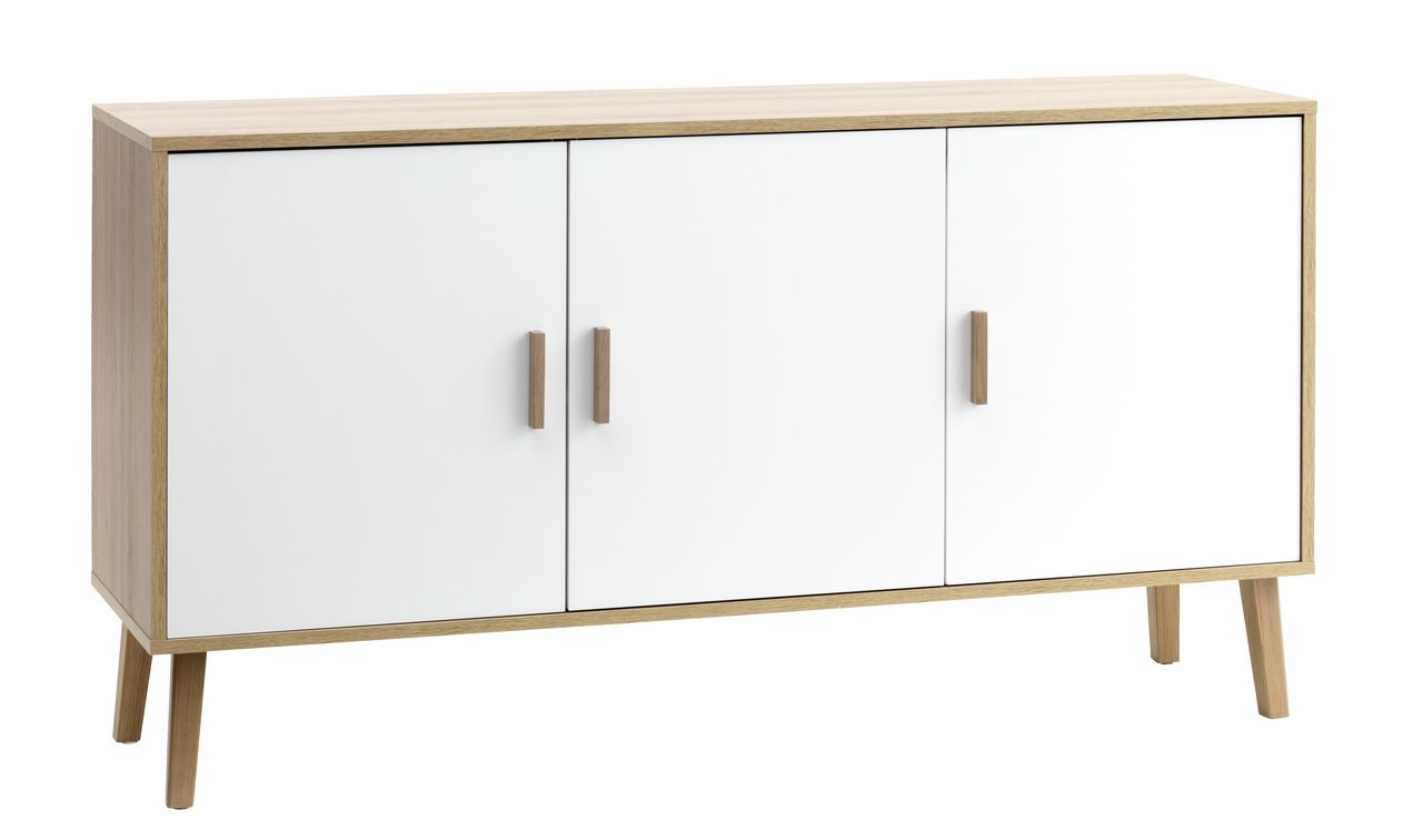 Sideboard GAMMELGAB 3 doors oak/white JYSK
