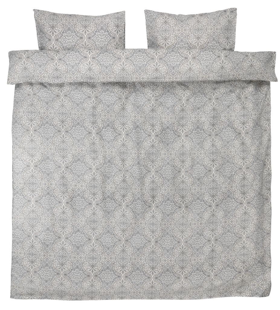 Duvet cover set AILA seersucker King beige JYSK