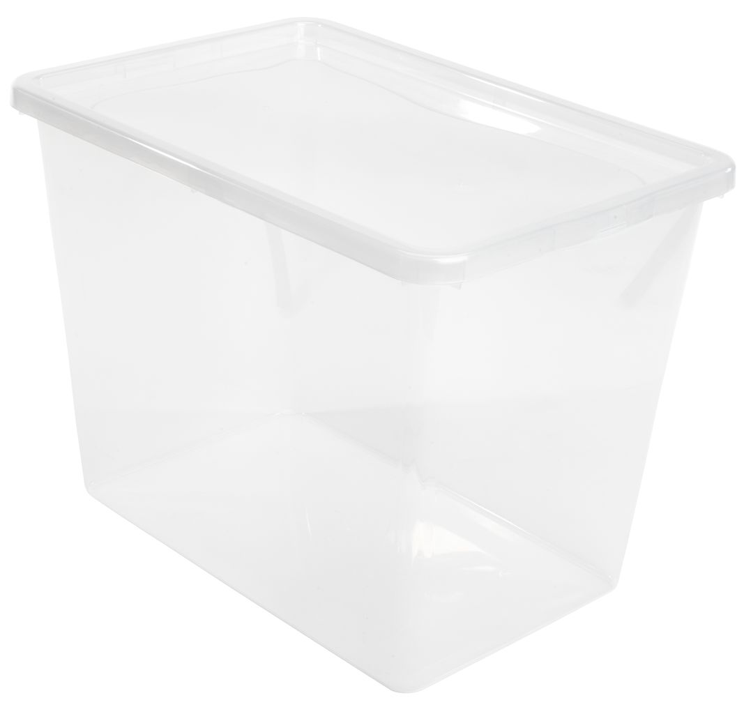 Contenitore sottoletto BASIC BOX 30 L con coperchio traspar.