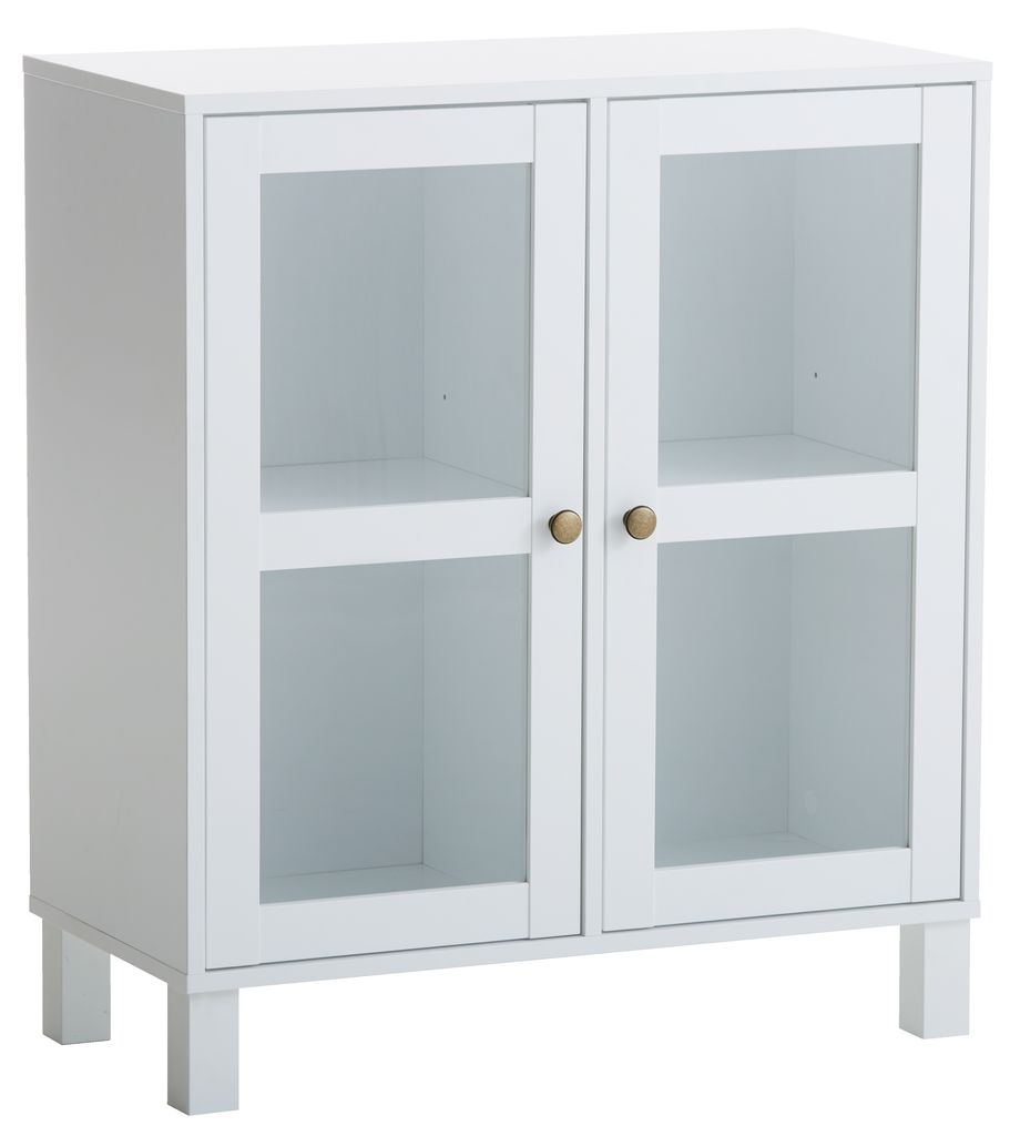 Vitrina SKALS puertas cristal blanco