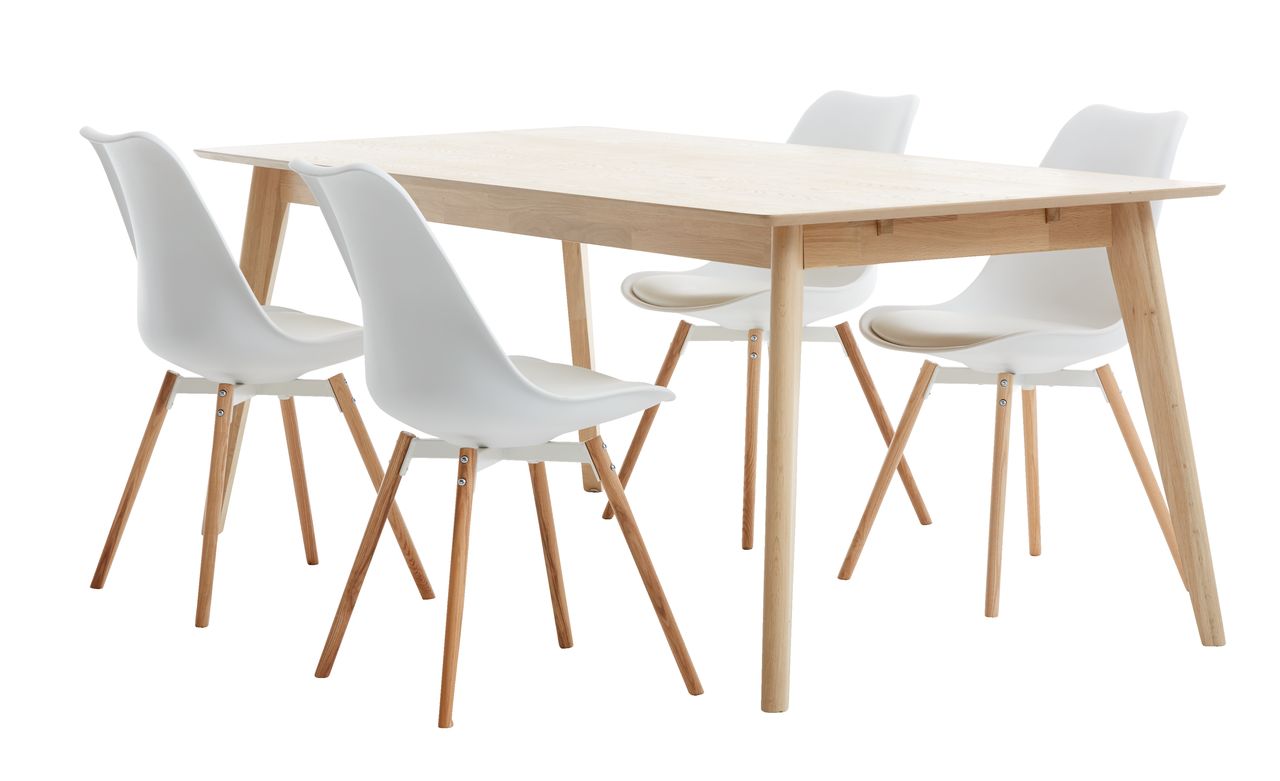 KALBY L200/290 ek + 4 KASTRUP vit/ek JYSK