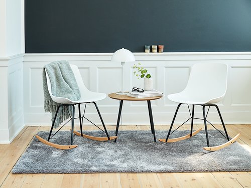 Tavolino NYBO Ø55 colore rovere/nero