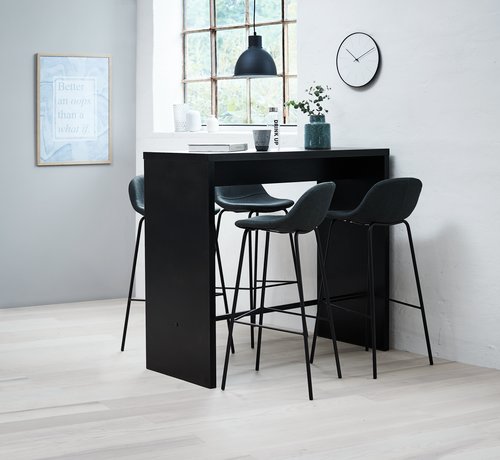 Table de bar BROHAVE 50x120 noir