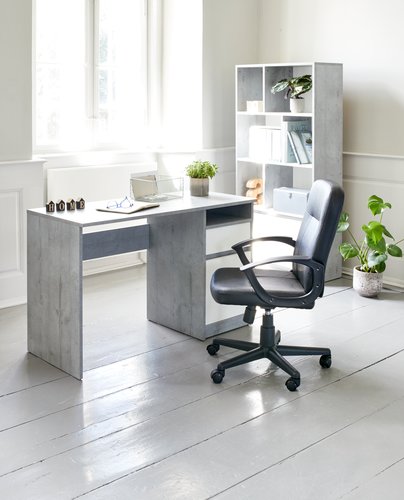 Kancelářská židle NIMTOFTE černá koženka