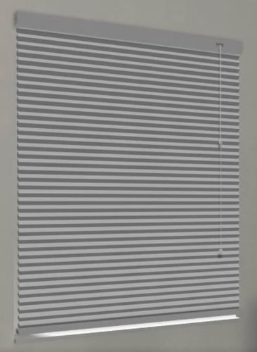 Plisségardin FUR 130x130cm lysdempende dobbel grå