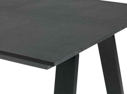 FAUSING L220 bord svart + 4 JEKSEN stol svart