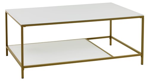 Coffee table PANDRUP 70x110 white/gold