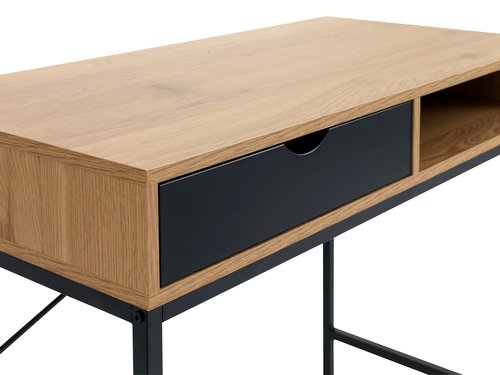 Desk TRAPPEDAL 48x95 oak/black | JYSK