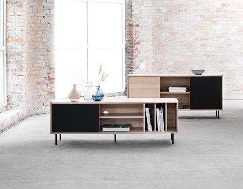 Sideboard FARSUND 2 doors oak/black