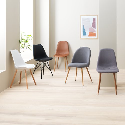 Dining chair JONSTRUP grey/oak | JYSK