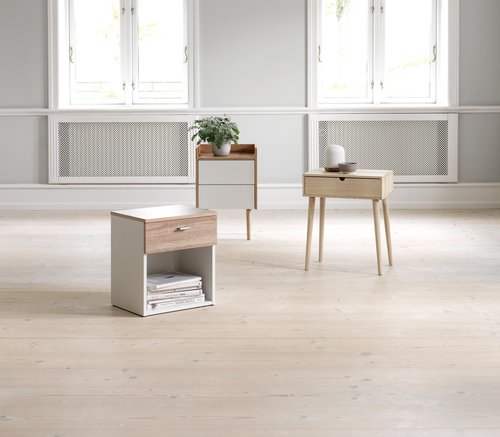 Bedside table ILBRO 1 drawer natural