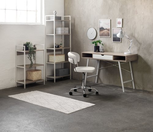 Schreibtisch ABBETVED 48x120 eiche/weiß JYSK