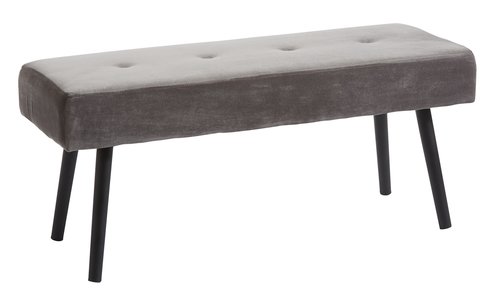 Banc RJUKAN velours gris