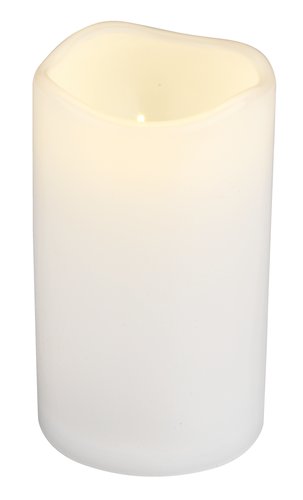 Bougie pilier LED SOREN Ø8xH10cm blanc