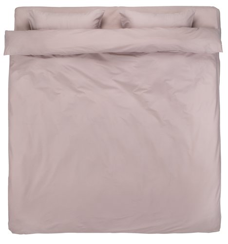 Lenjerie pat+cearșaf ELLEN 180x200 roz
