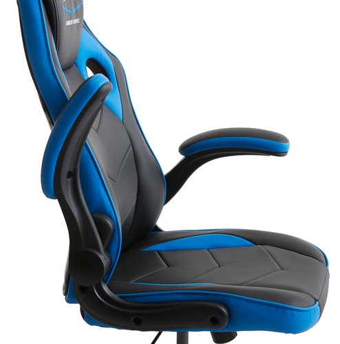 Gaming chair VOJENS black/blue faux leather/mesh