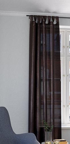 Завеса LUPIN 1x140x300 с копринен вид кафява