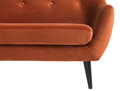 Sofa EGEDAL 2,5-personers velour orange